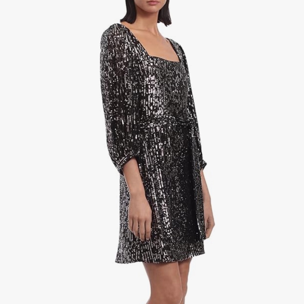 Women’s Donna Morgan Sequin Square Neck Cocktail Dress